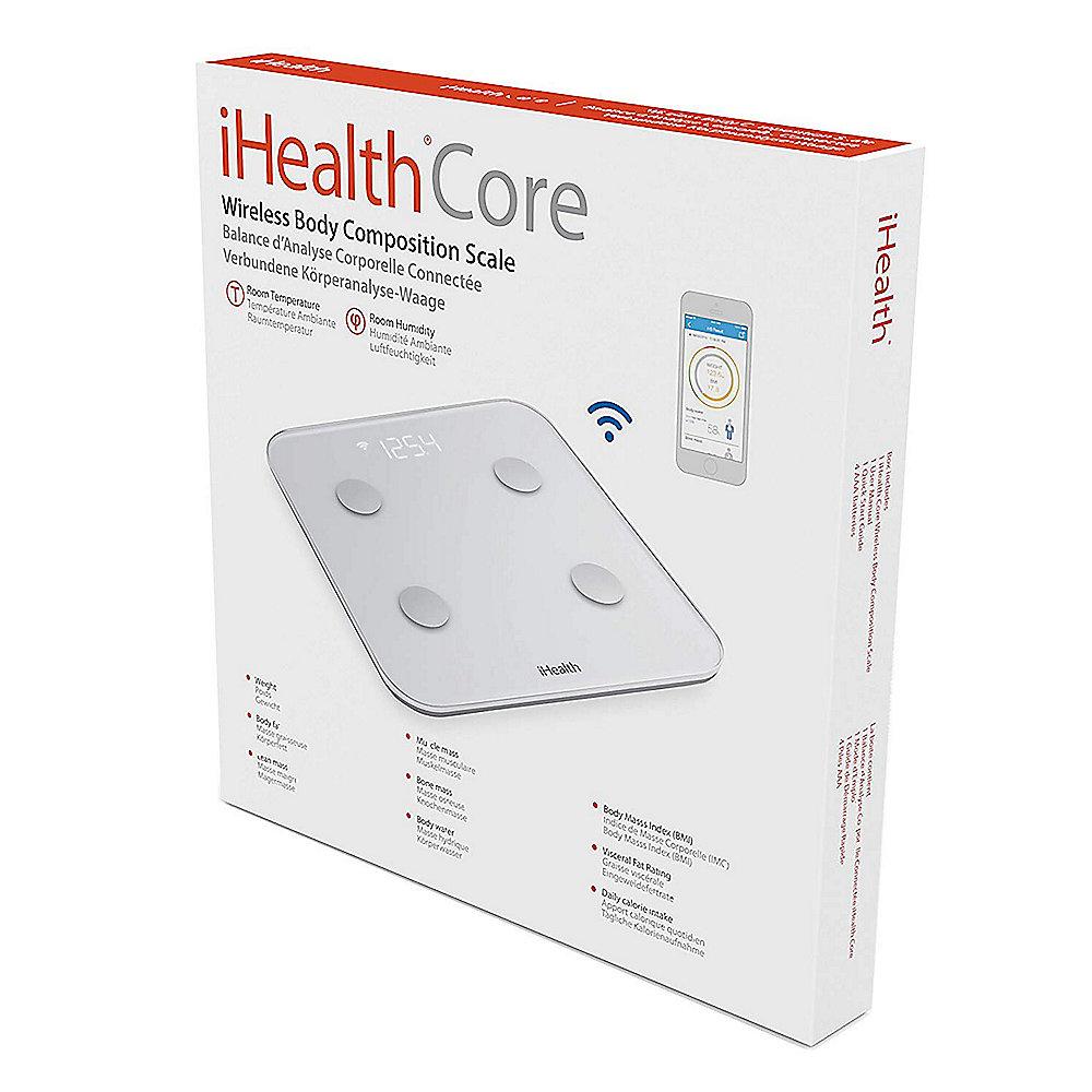 iHealth HS6 Core Vernetzte Körperanalysewaage weiß, iHealth, HS6, Core, Vernetzte, Körperanalysewaage, weiß