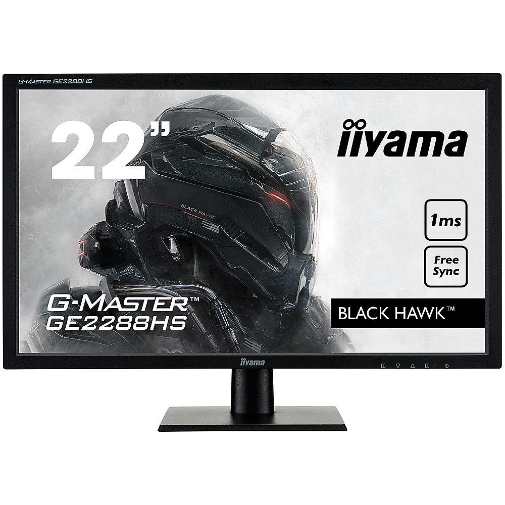 Iiyama G-Master GE2288HS-B1 FullHD Monitor 16:9 1ms HDMI/DVI AMD FreeSync LS, Iiyama, G-Master, GE2288HS-B1, FullHD, Monitor, 16:9, 1ms, HDMI/DVI, AMD, FreeSync, LS