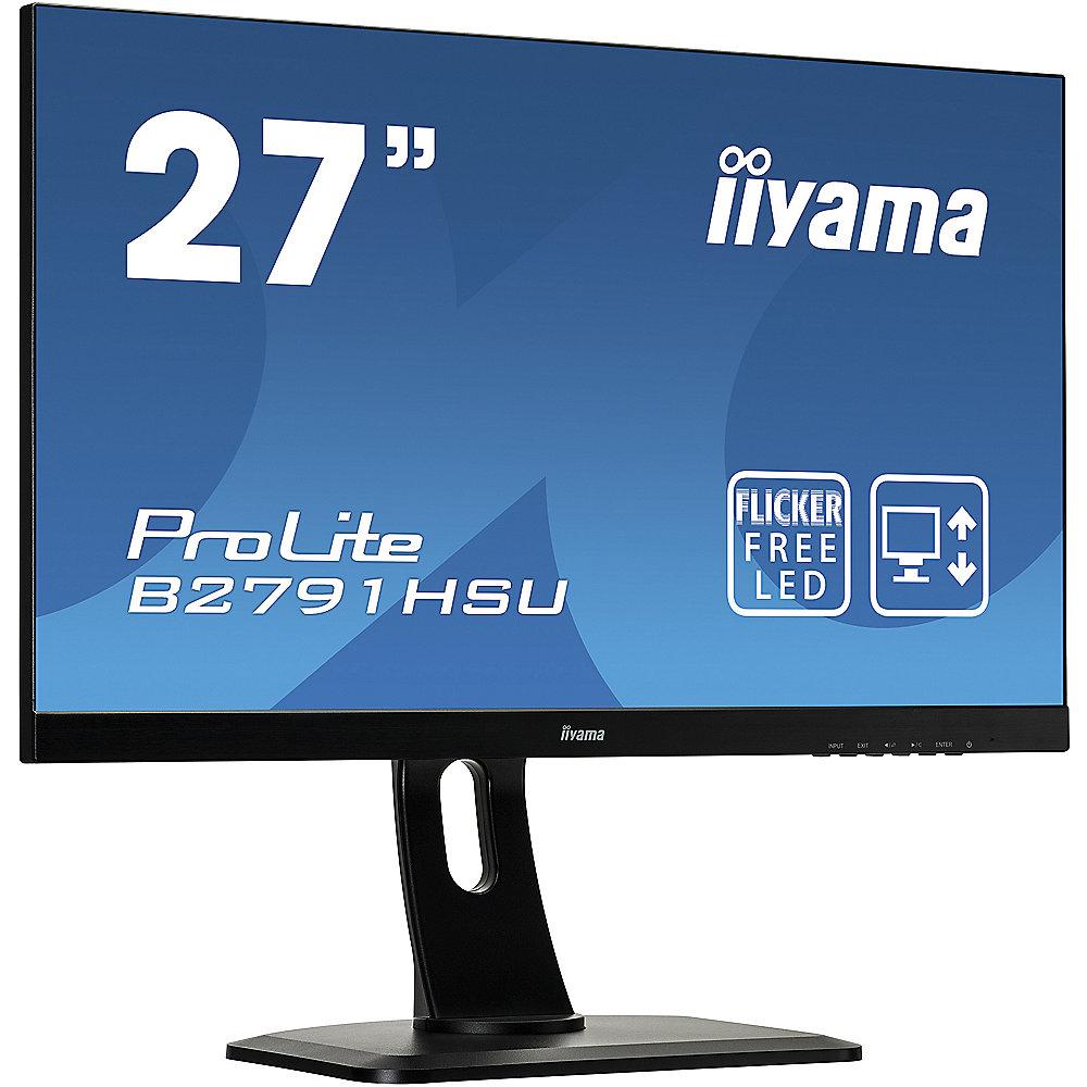 iiyama ProLite B2791HSU-B1 68,6cm (27") Full-HD VGA/DP/HDMI/USB 1ms 12Mio:1 LS