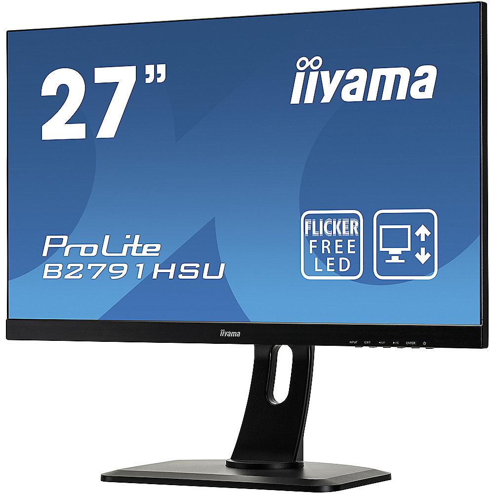 iiyama ProLite B2791HSU-B1 68,6cm (27") Full-HD VGA/DP/HDMI/USB 1ms 12Mio:1 LS