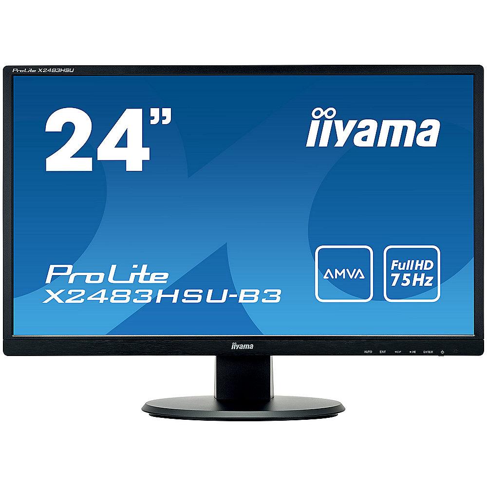 iiyama ProLite X2483HSU-B3 60,5cm (23,8") 16:9 FullHD VGA/DP/HDMI/USB 4ms LS