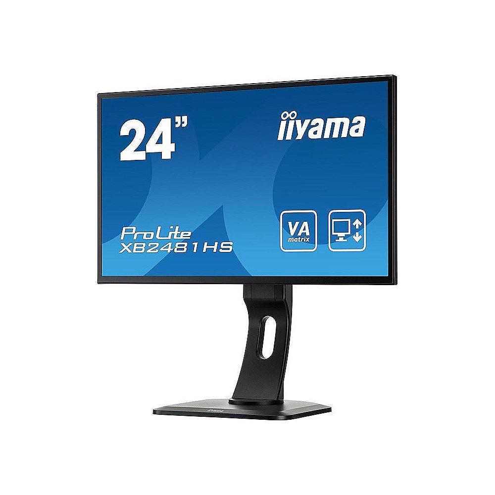 iiyama ProLite XB2481HS-B1 59,9cm (23,6") FHD 16:9 6ms VGA/DVI/DP LED Pivot LS