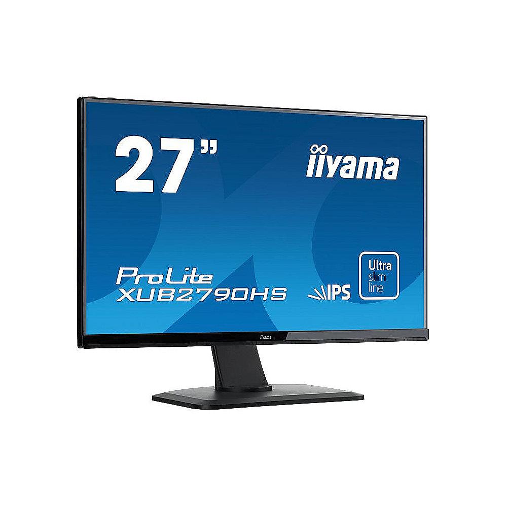 iiyama ProLite XUB2790HS-B1 69,0 cm (27") 16:9 Full-HD VGA/DVI/HDMI 5ms IPS