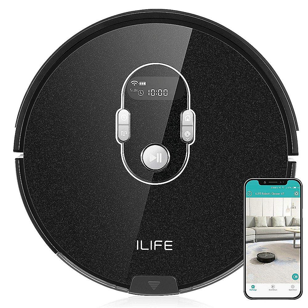 ILIFE A7 Staubsauger-Roboter mit App-Steuerung (iOS/Android) schwarz