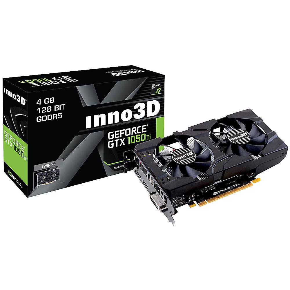 INNO3D GeForce GTX 1050Ti Twin X2 4GB GDDR5 Grafikkarte DP/DVI/HDMI