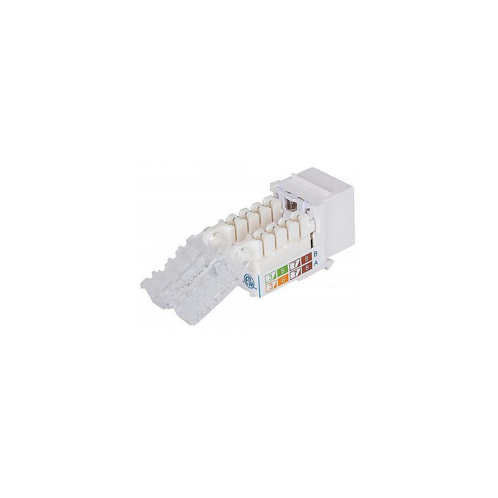 Intellinet Abschließbare Cat6A Modularbuchse ungeschirmt UTP Keystone weiß, Intellinet, Abschließbare, Cat6A, Modularbuchse, ungeschirmt, UTP, Keystone, weiß