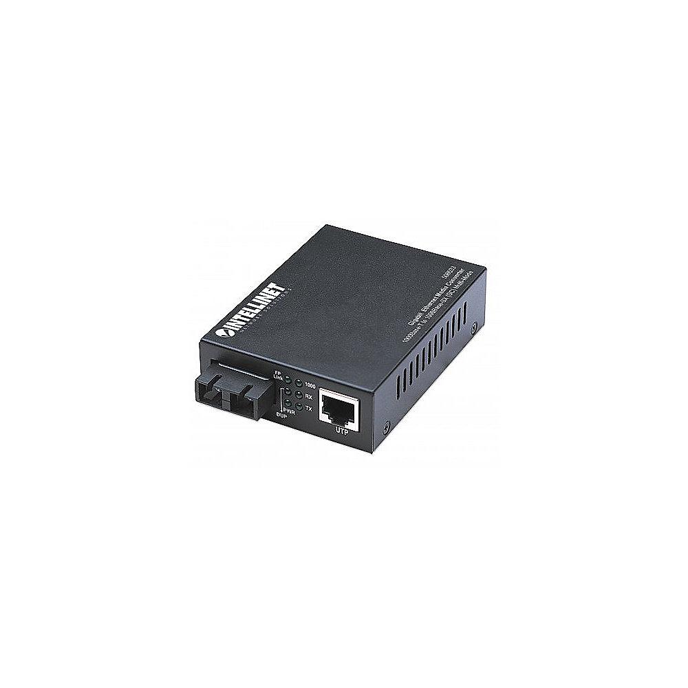 Intellinet Gigabit Ethernet Medienkonverter SC Multimode 550m, Intellinet, Gigabit, Ethernet, Medienkonverter, SC, Multimode, 550m