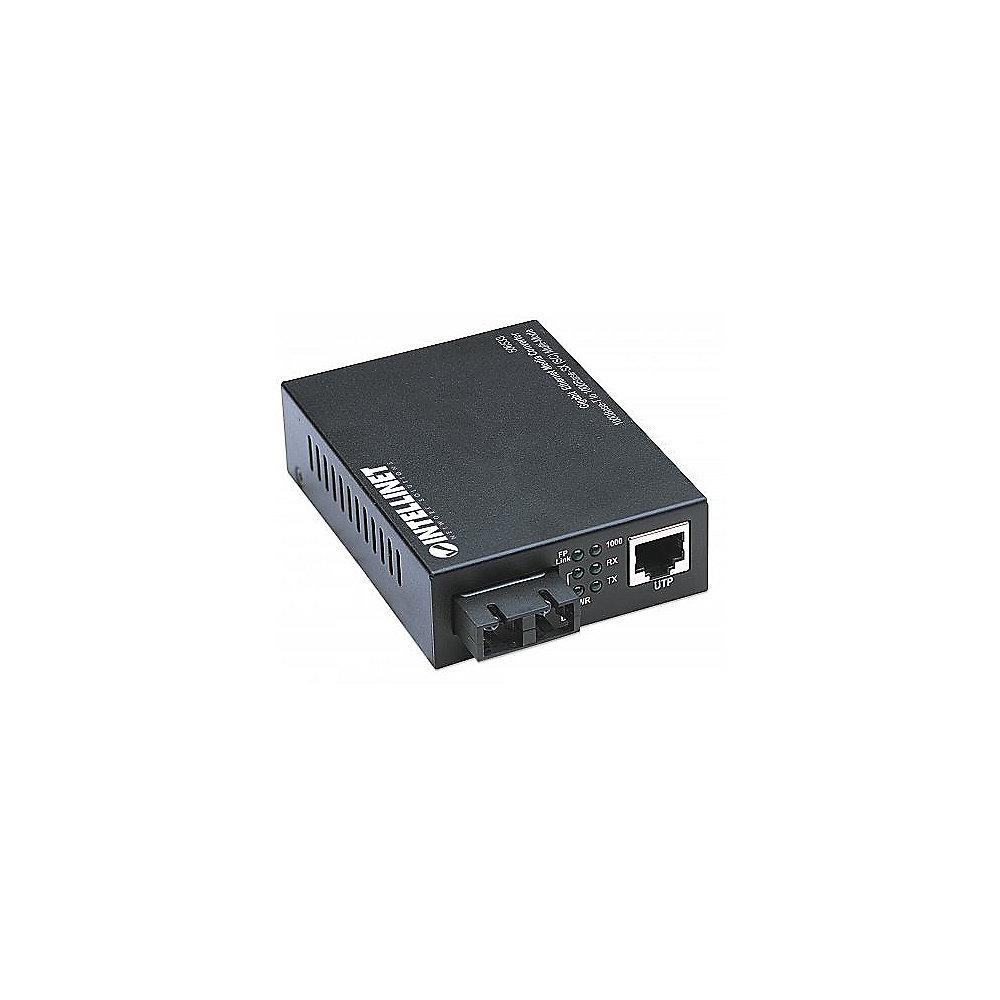 Intellinet Gigabit Ethernet Medienkonverter SC Multimode 550m, Intellinet, Gigabit, Ethernet, Medienkonverter, SC, Multimode, 550m