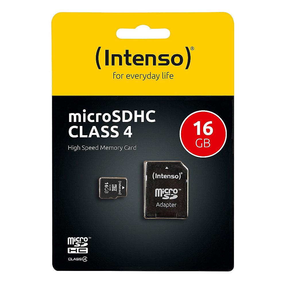 Intenso 16 GB microSDHC Speicherkarte (21 MB/s, Class 4)