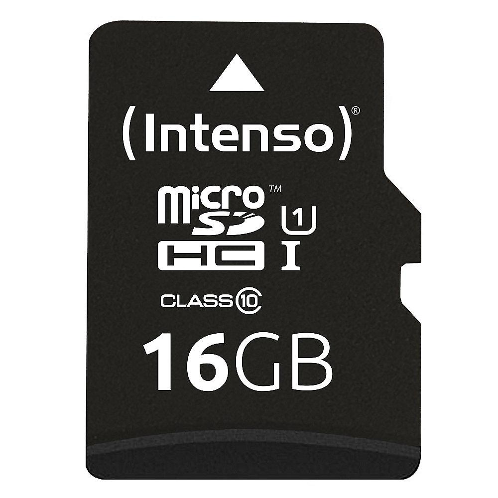 Intenso 16 GB microSDHC Speicherkarte (45 MB/s, Class 10, UHS-I), Intenso, 16, GB, microSDHC, Speicherkarte, 45, MB/s, Class, 10, UHS-I,