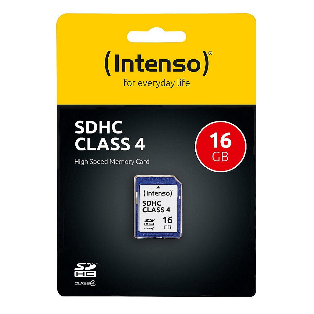 Intenso 16 GB SDHC Speicherkarte (21 MB/s, Class 4), Intenso, 16, GB, SDHC, Speicherkarte, 21, MB/s, Class, 4,