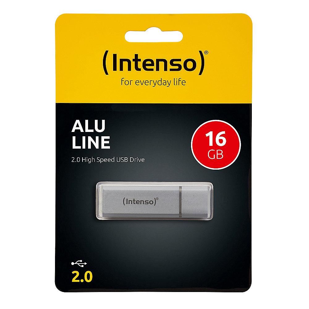 Intenso 16GB Alu Line USB 2.0 Stick silber Aluminium, Intenso, 16GB, Alu, Line, USB, 2.0, Stick, silber, Aluminium