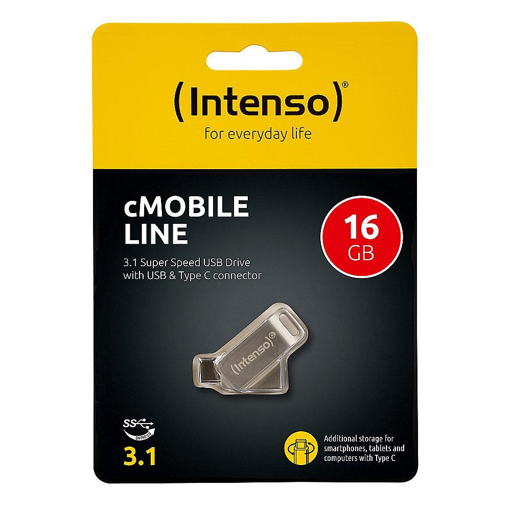 Intenso 16GB cMobile Line USB 3.0/USB C Stick silber