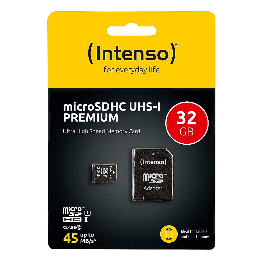 Intenso 32 GB microSDHC Speicherkarte (45 MB/s, Class 10, UHS-I)