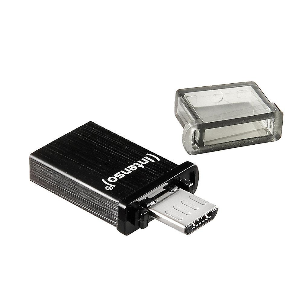 Intenso 32GB Mini Mobile Line MicroUSB/USB 2.0 Stick schwarz, Intenso, 32GB, Mini, Mobile, Line, MicroUSB/USB, 2.0, Stick, schwarz
