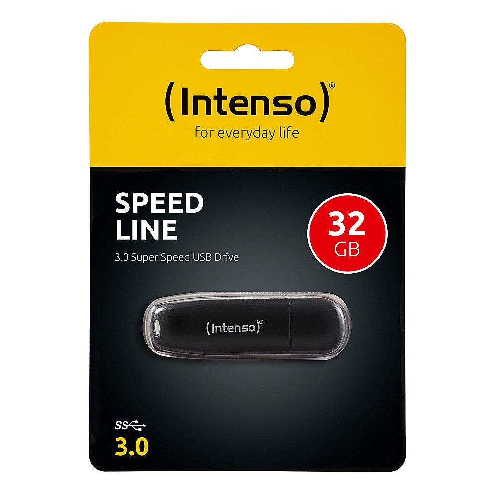 Intenso 32GB Speed Line USB 3.0 Stick schwarz, Intenso, 32GB, Speed, Line, USB, 3.0, Stick, schwarz
