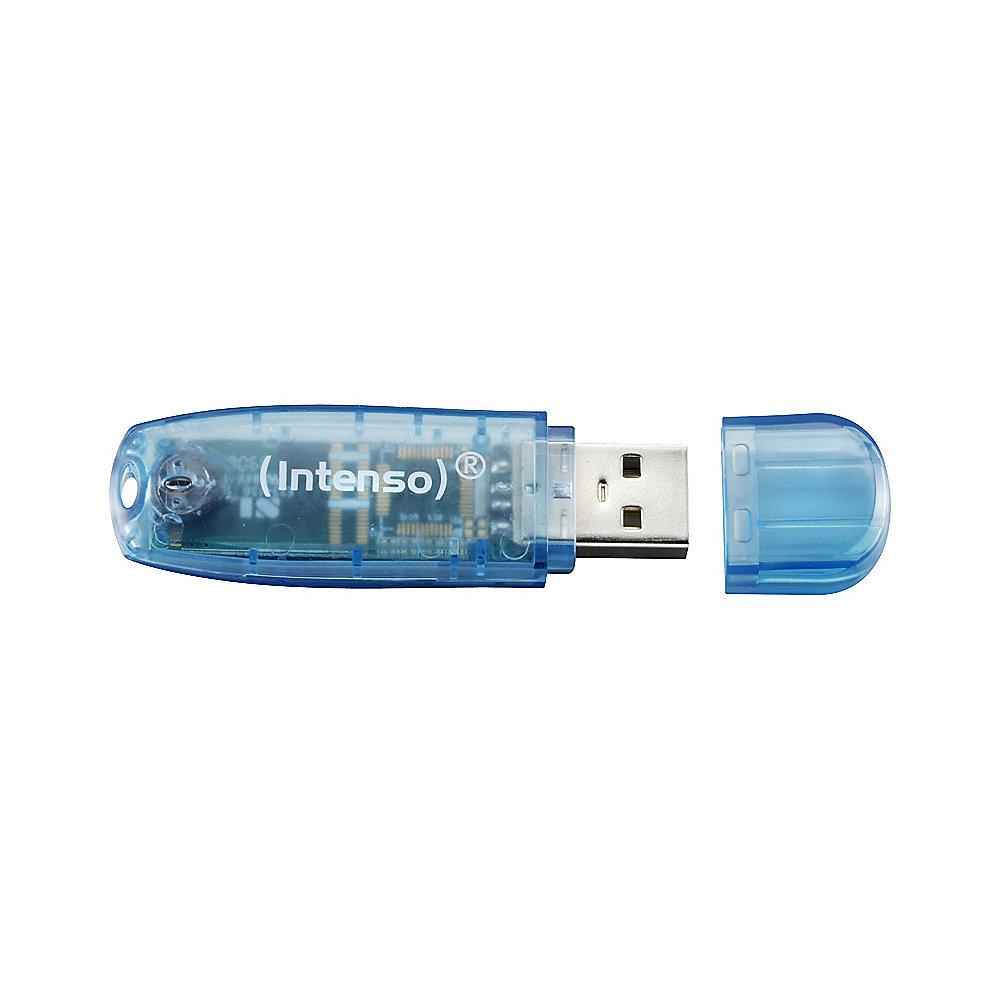 Intenso 4GB Rainbow Line USB 2.0 Stick blau, Intenso, 4GB, Rainbow, Line, USB, 2.0, Stick, blau