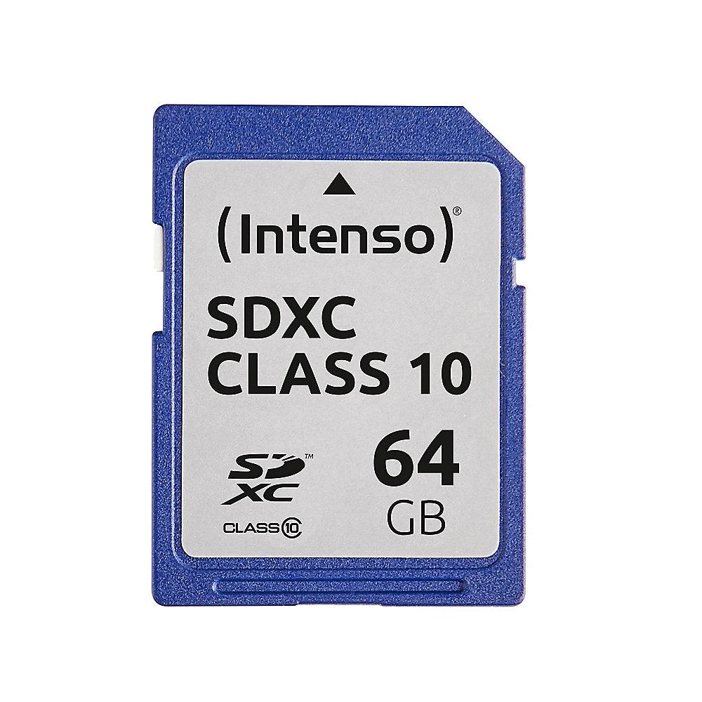 Intenso 64 GB SDXC Speicherkarte (40 MB/s, Class 10), Intenso, 64, GB, SDXC, Speicherkarte, 40, MB/s, Class, 10,