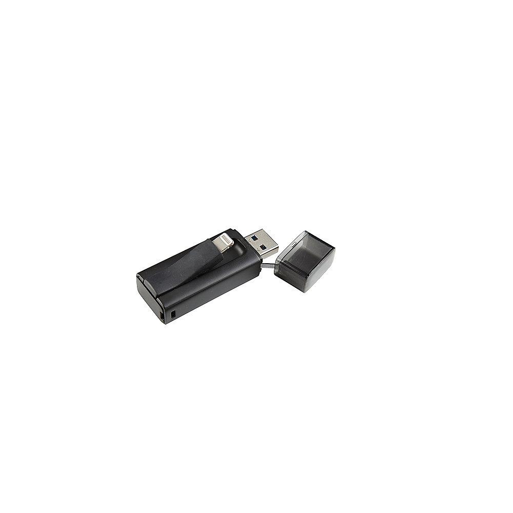 Intenso 64GB iMobile Line Lightning/ USB 3.0 Stick schwarz, Intenso, 64GB, iMobile, Line, Lightning/, USB, 3.0, Stick, schwarz