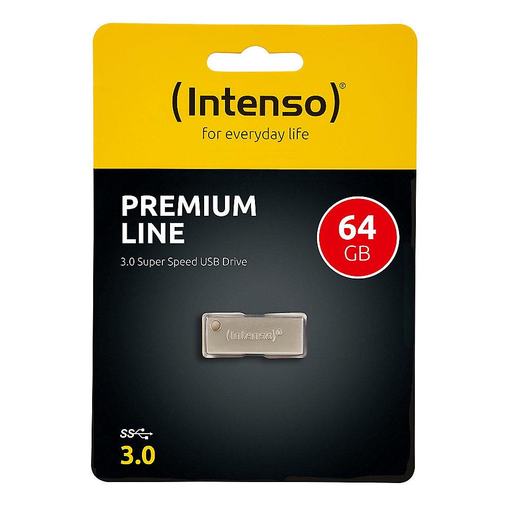 Intenso 64GB Premium Line USB 3.0 Stick silber