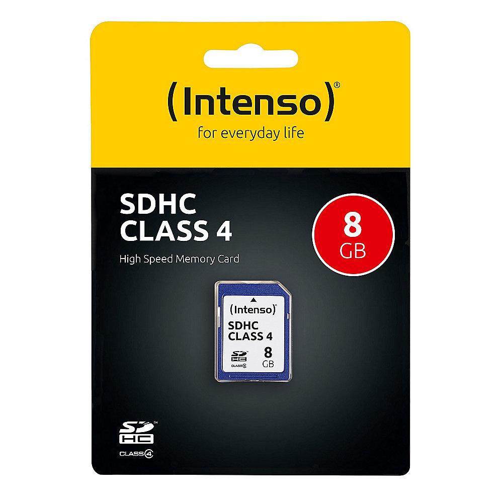 Intenso 8 GB SDHC Speicherkarte (21 MB/s, Class 4), Intenso, 8, GB, SDHC, Speicherkarte, 21, MB/s, Class, 4,