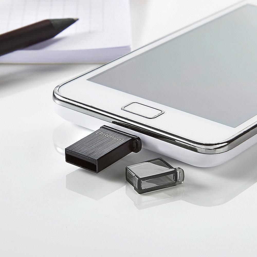 Intenso 8GB Mini Mobile Line MicroUSB/USB 2.0 Stick schwarz
