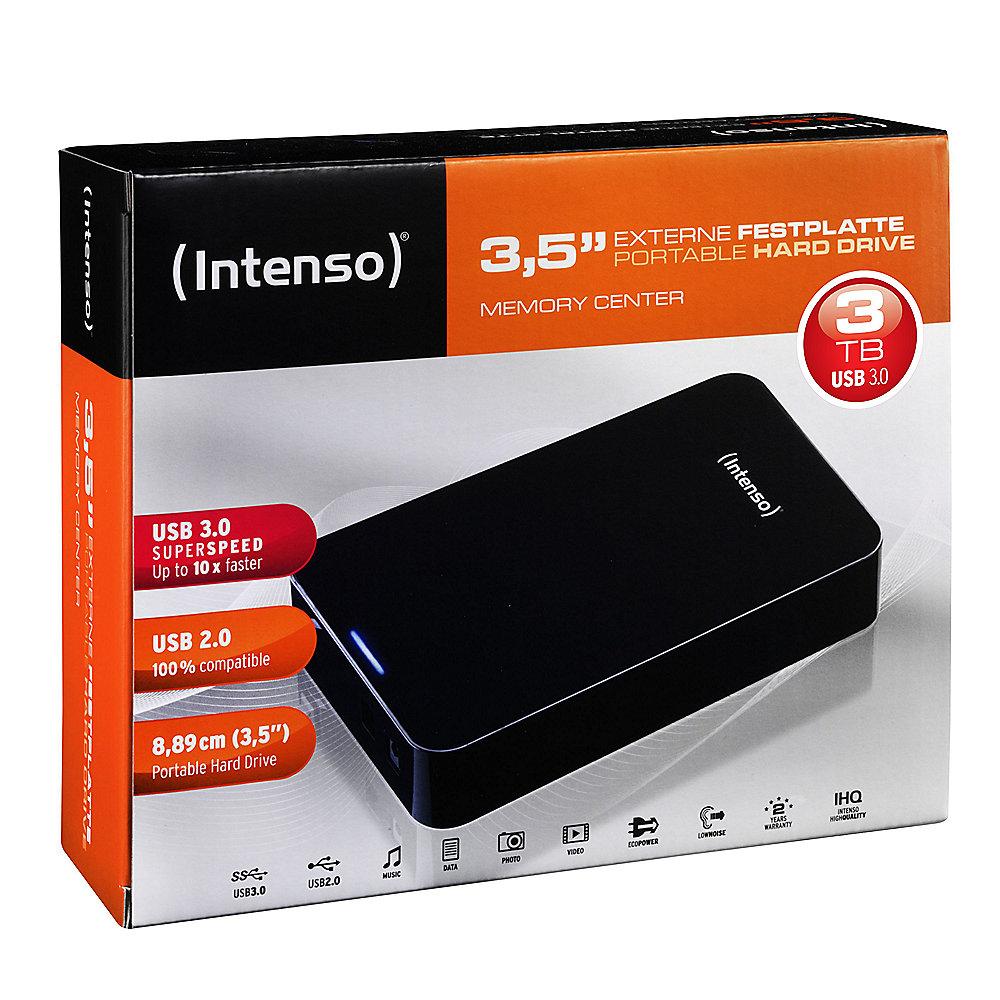 Intenso Memory Center USB3.0 3TB 3,5zoll Schwarz, Intenso, Memory, Center, USB3.0, 3TB, 3,5zoll, Schwarz