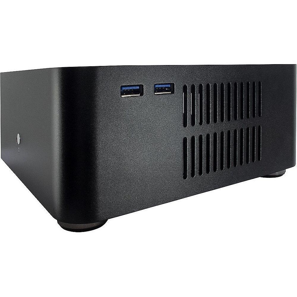 InterTech A80 Mini-ITX Gehäuse, Schwarz, 60Watt Netzteil