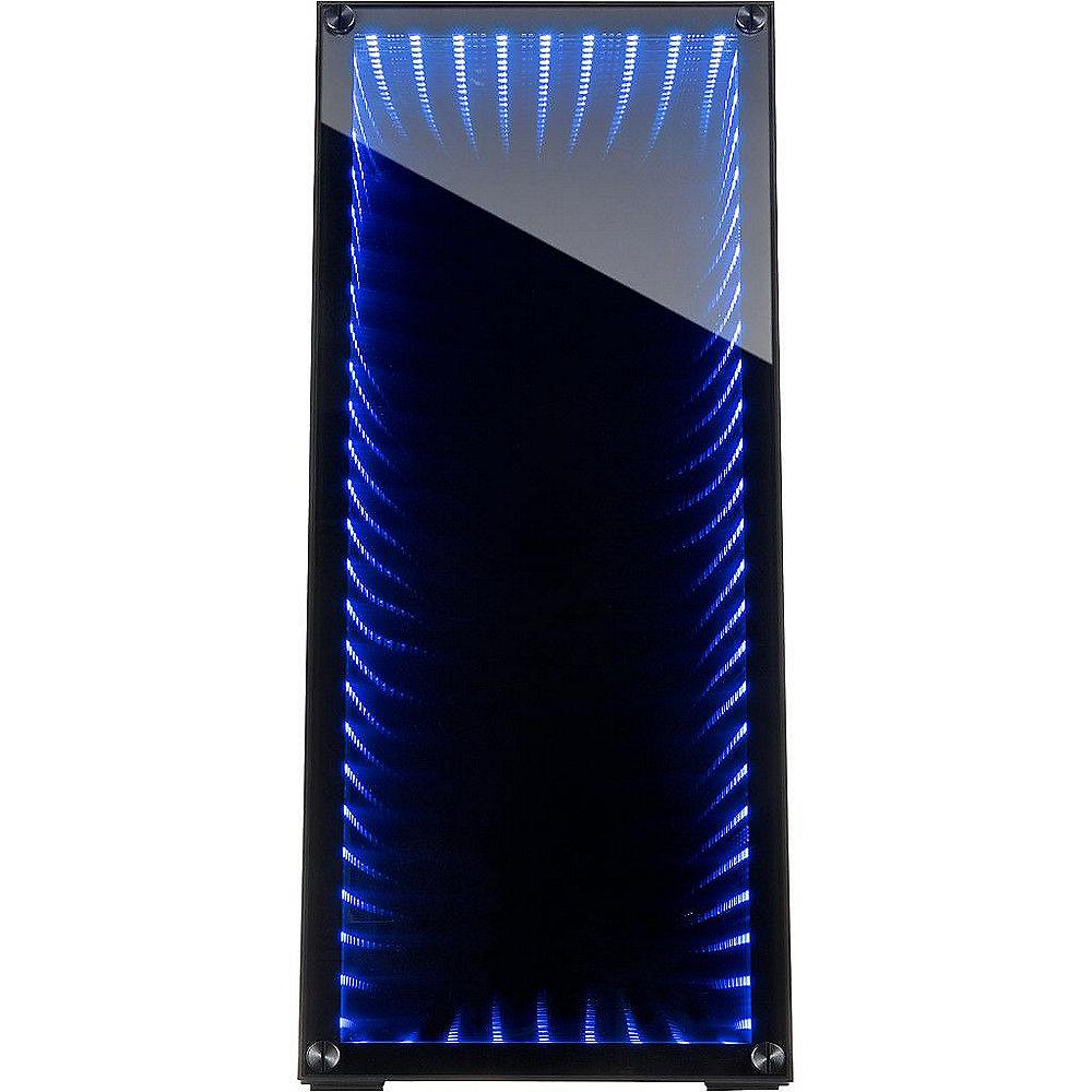 InterTech Infinity-Miror (M-908) Midi Tower ATX Gaming Gehäuse Seitenfenster