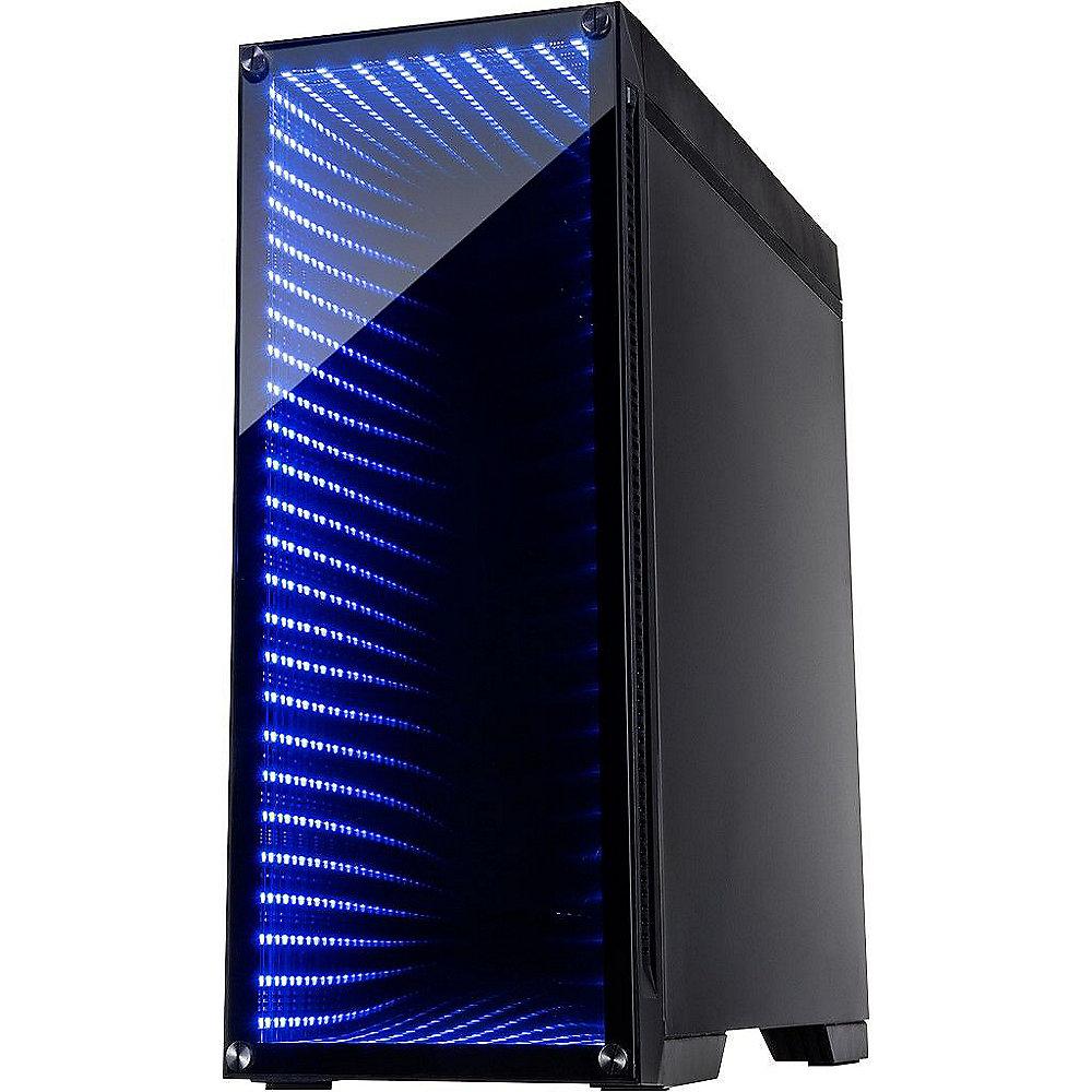 InterTech Infinity-Miror (M-908) Midi Tower ATX Gaming Gehäuse Seitenfenster