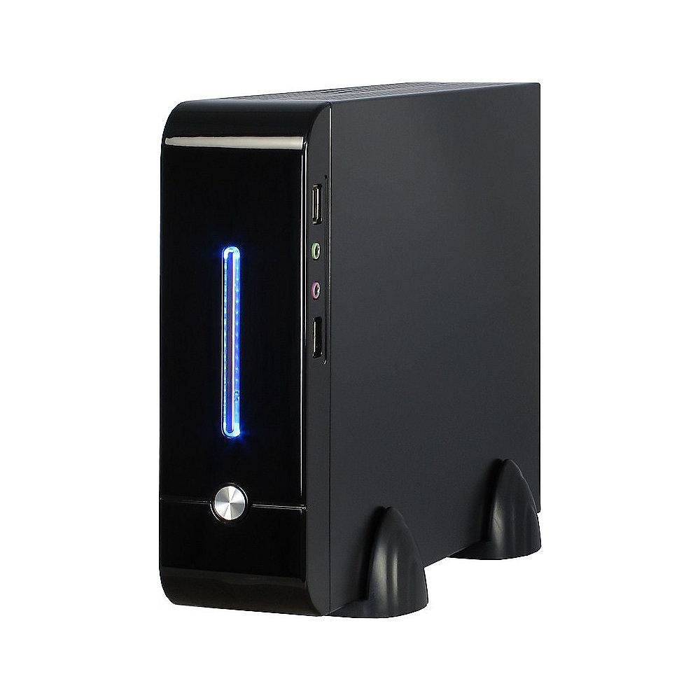 InterTech ITX E-2011 Gehäuse mini-ITX - Schwarz (60Watt Netzteil)