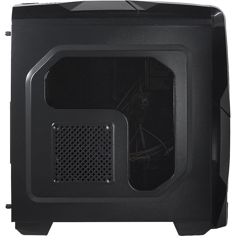 InterTech K1 Midi Tower ATX Gaming Gehäuse mit Seitenfenster