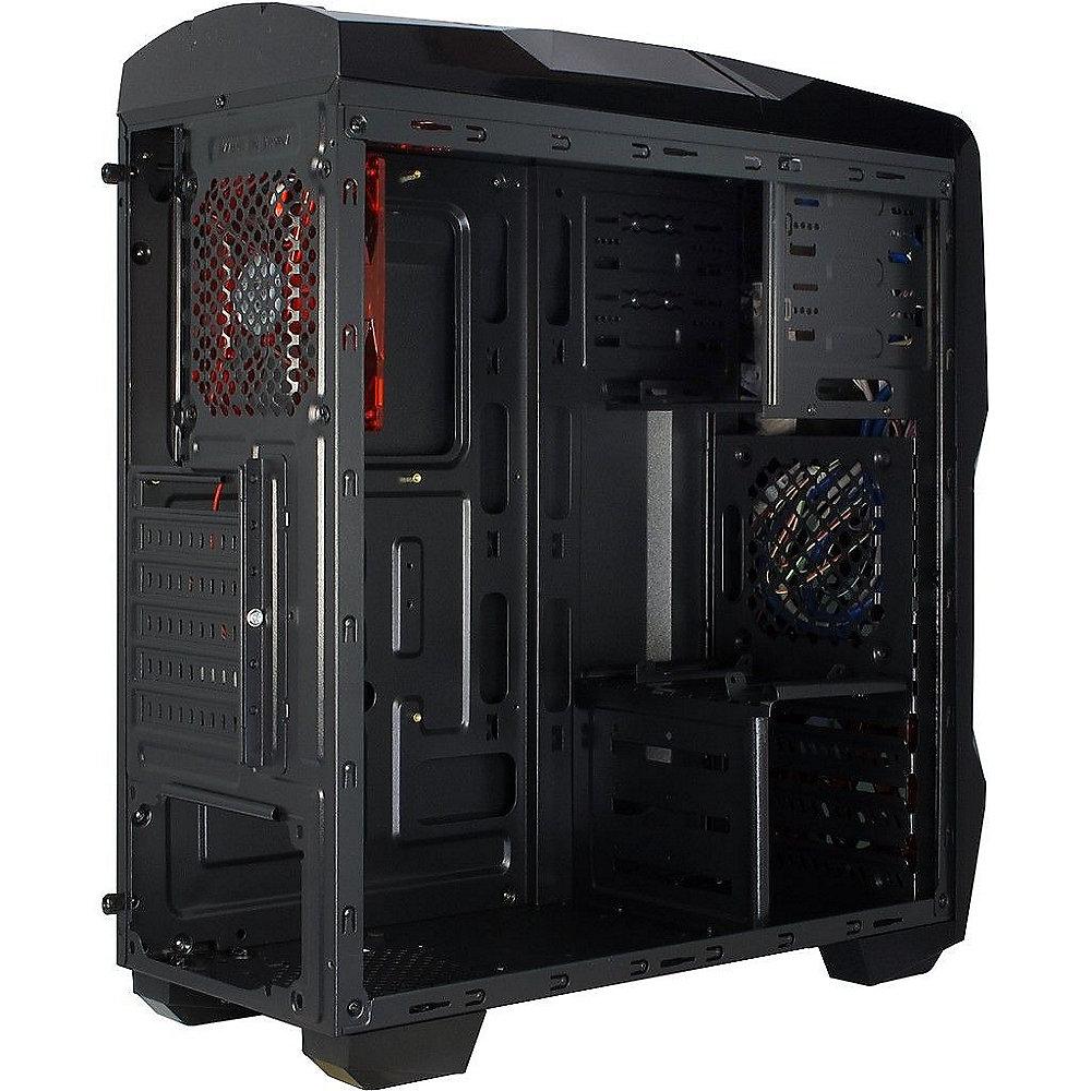 InterTech K1 Midi Tower ATX Gaming Gehäuse mit Seitenfenster, InterTech, K1, Midi, Tower, ATX, Gaming, Gehäuse, Seitenfenster