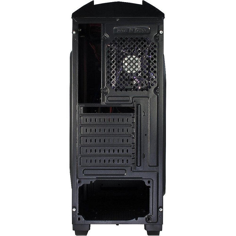 InterTech Q2 Illuminator Blau Midi Tower ATX Gehäuse mit Seitenfenster