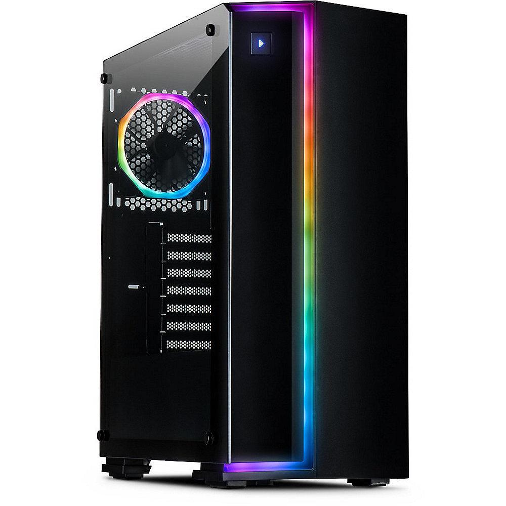 InterTech S-3906 Renegade Midi Tower ATX Gaming Gehäuse Seitenfenster