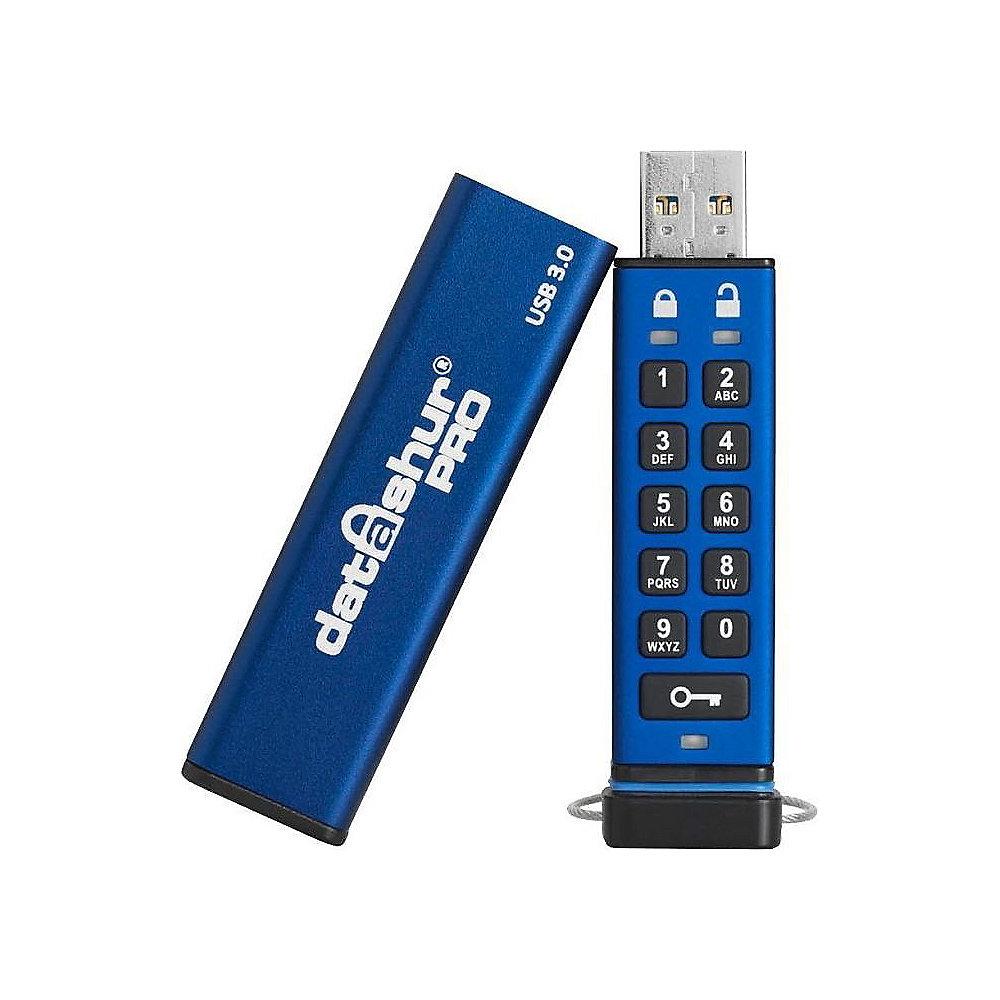 iStorage datAshur PRO USB3.0 Flash Drive 64GB Stick mit PIN-Schutz Aluminium