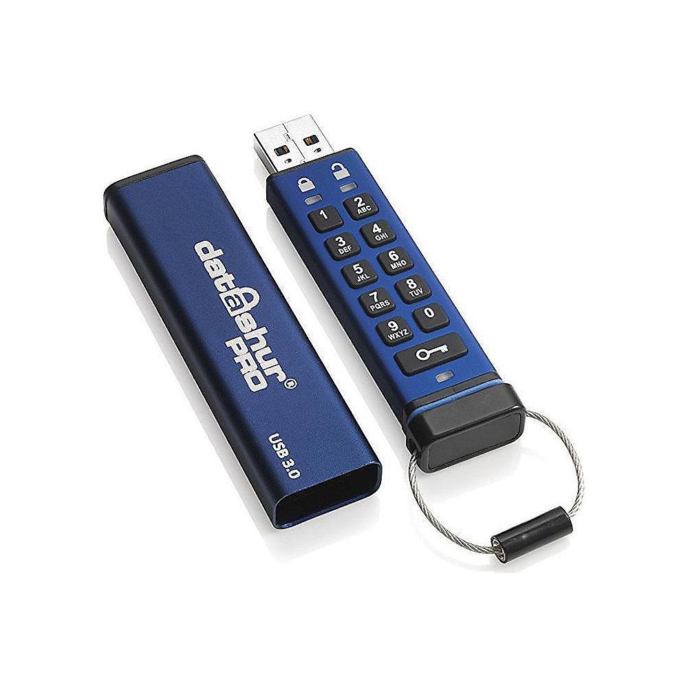 iStorage datAshur PRO USB3.0 Flash Drive 64GB Stick mit PIN-Schutz Aluminium