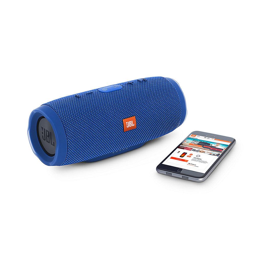 JBL Charge 3 Blue Tragbarer Bluetooth-Lautsprecher Blau