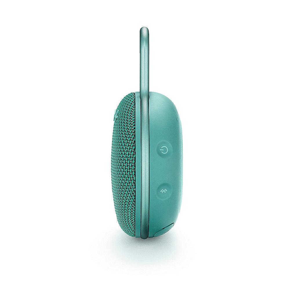 JBL Clip 3 Teal Tragbarer Bluetooth-Lautsprecher Grün wasserdicht nach IPX7