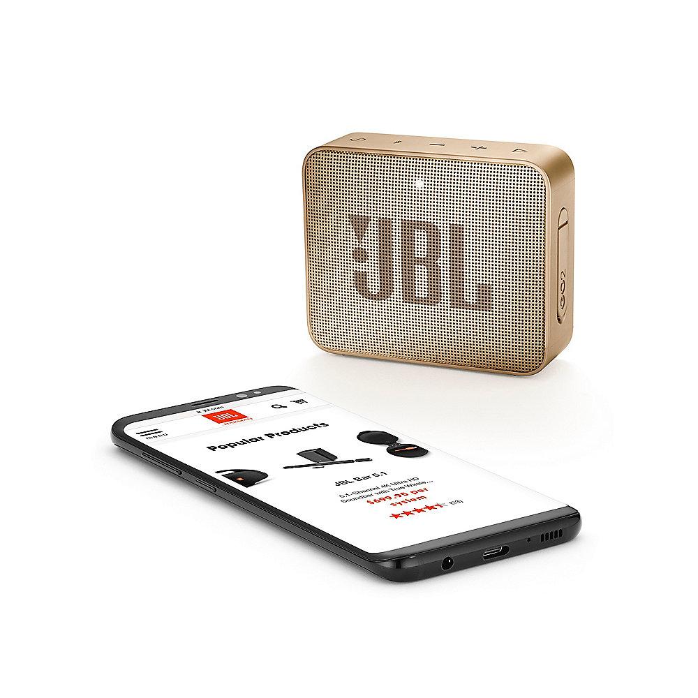 JBL GO2 Champagne Ultraportabler Bluetooth Lautsprecher wasserdicht