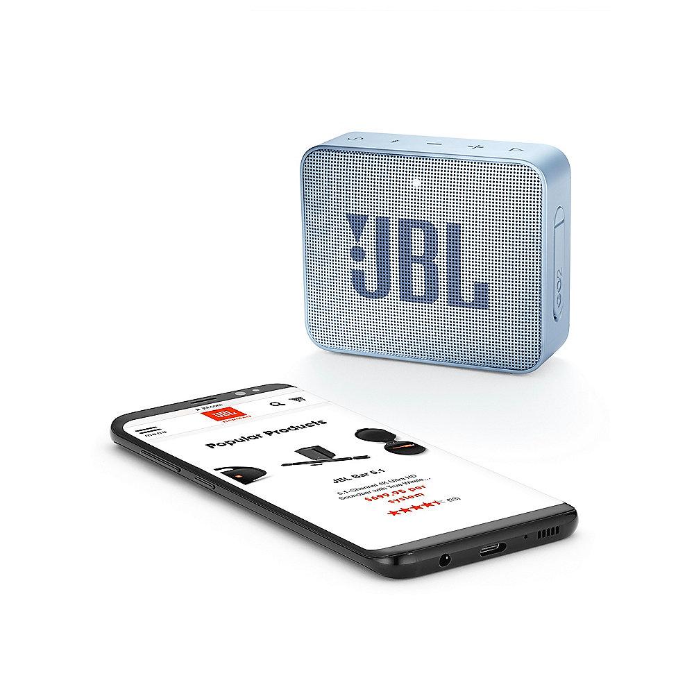 JBL GO2 Cyan Ultraportabler Bluetooth Lautsprecher wasserdicht