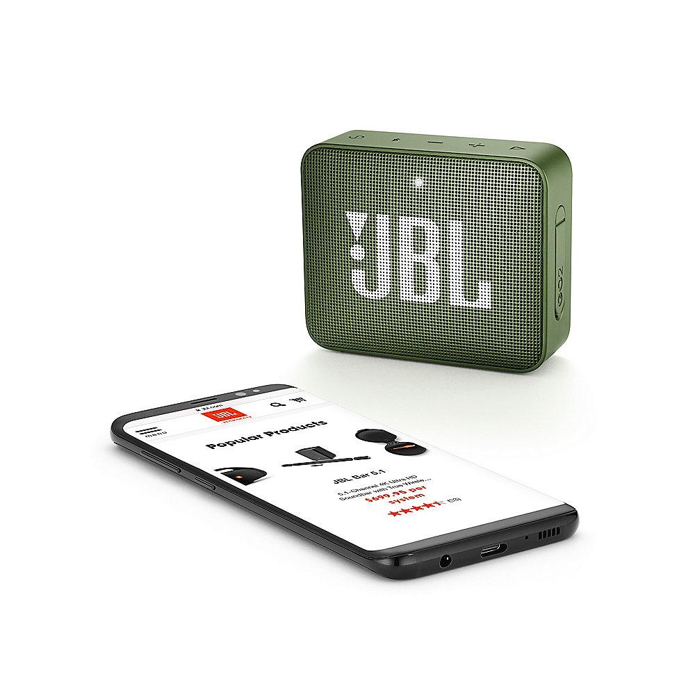JBL GO2 Grün Ultraportabler Bluetooth Lautsprecher wasserdicht
