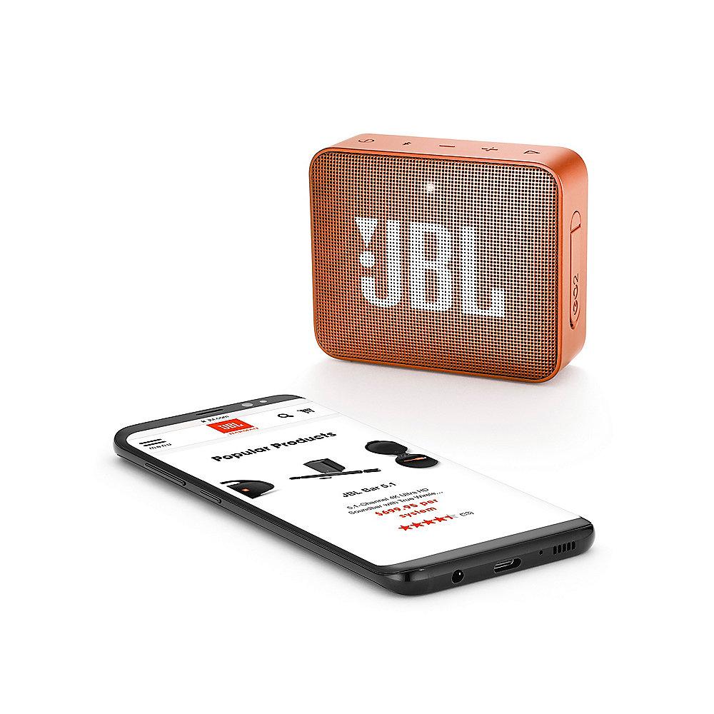 JBL GO2 Orange Ultraportabler Bluetooth Lautsprecher wasserdicht