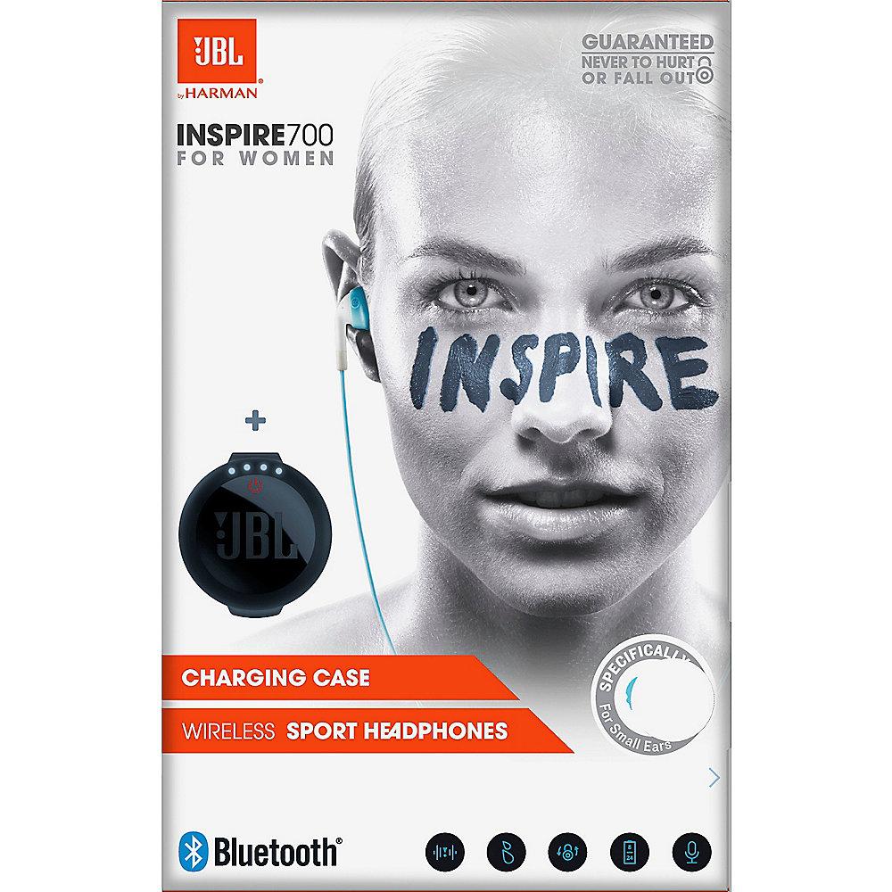 JBL Inspire 700 Women In Ear - Bluetooth Sport Kopfhörer türkis/weiß Ladebox