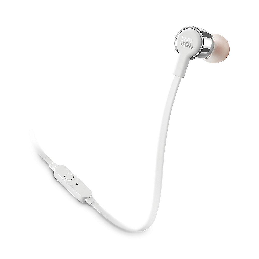 JBL T210 silber/weiss - In Ear-Kopfhörer mit Mikrofon, JBL, T210, silber/weiss, Ear-Kopfhörer, Mikrofon