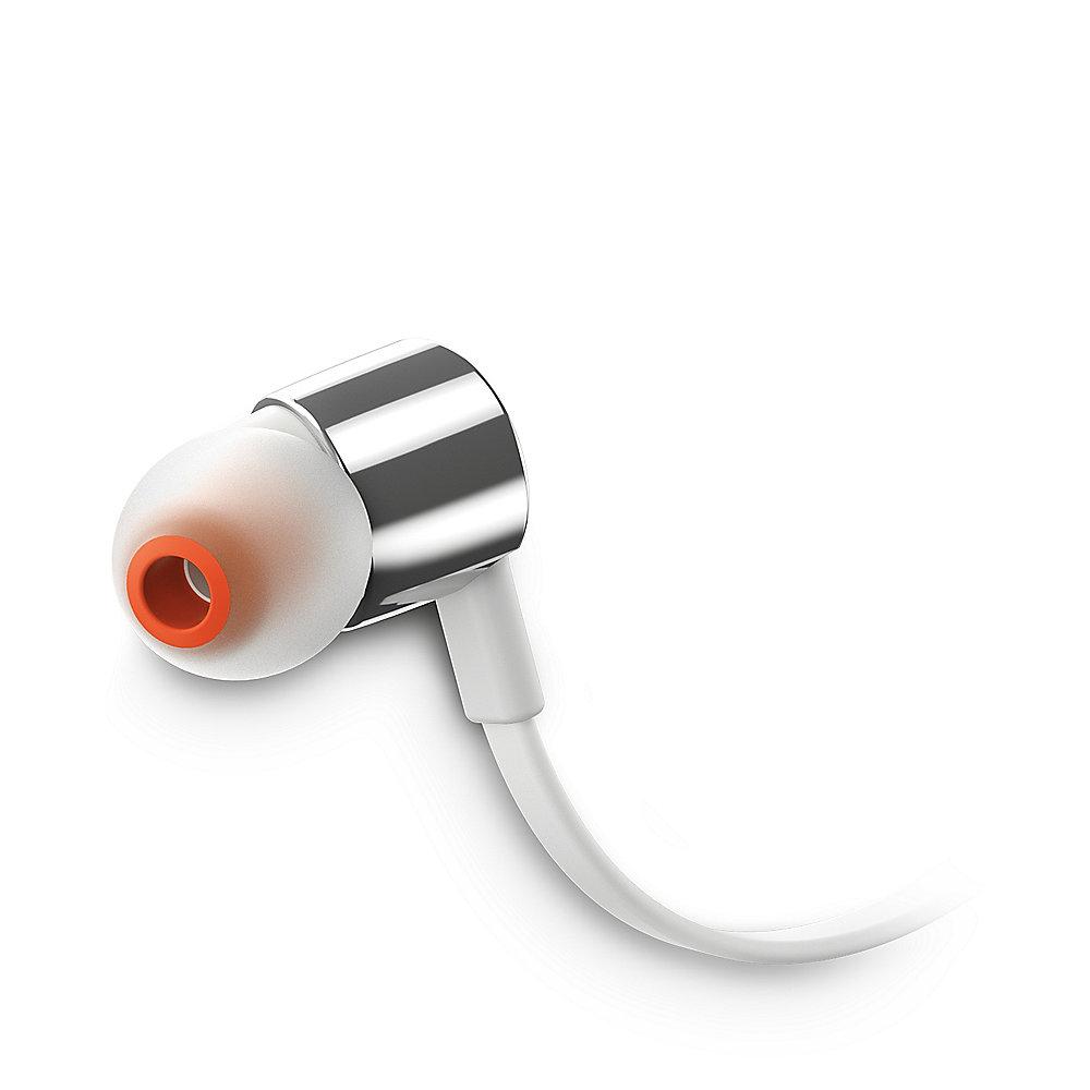 JBL T210 silber/weiss - In Ear-Kopfhörer mit Mikrofon, JBL, T210, silber/weiss, Ear-Kopfhörer, Mikrofon