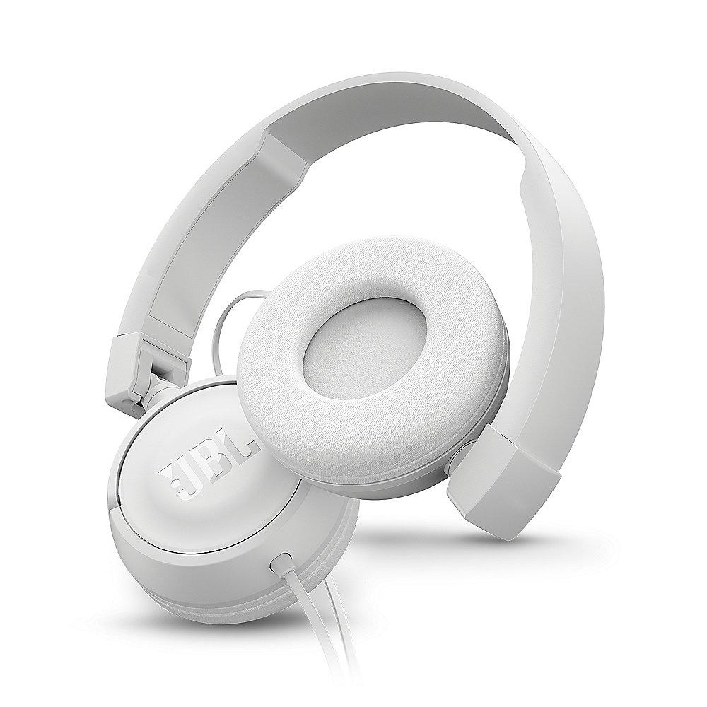 JBL T450 Weiß - On Ear-Kopfhörer mit Mikrofon