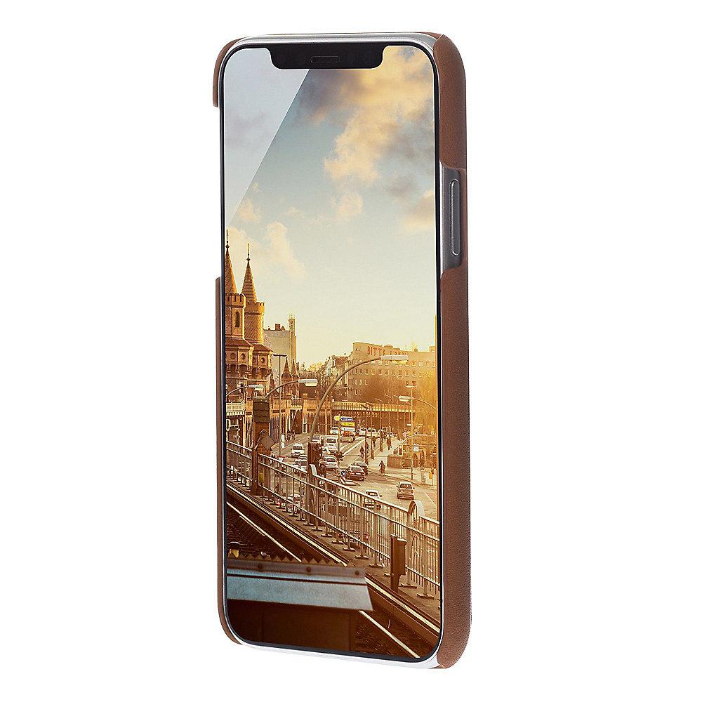 JT Berlin BackCase Kreuzberg für Apple iPhone Xs/X  Leder cognac