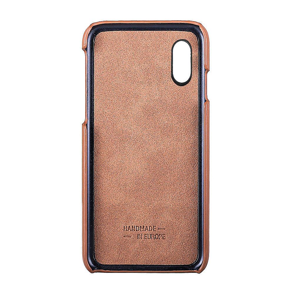 JT Berlin BackCase Kreuzberg für Apple iPhone Xs/X  Leder cognac