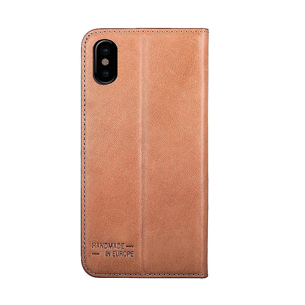 JT Berlin BookCase Tegel für Apple iPhone Xs Max  Leder cognac